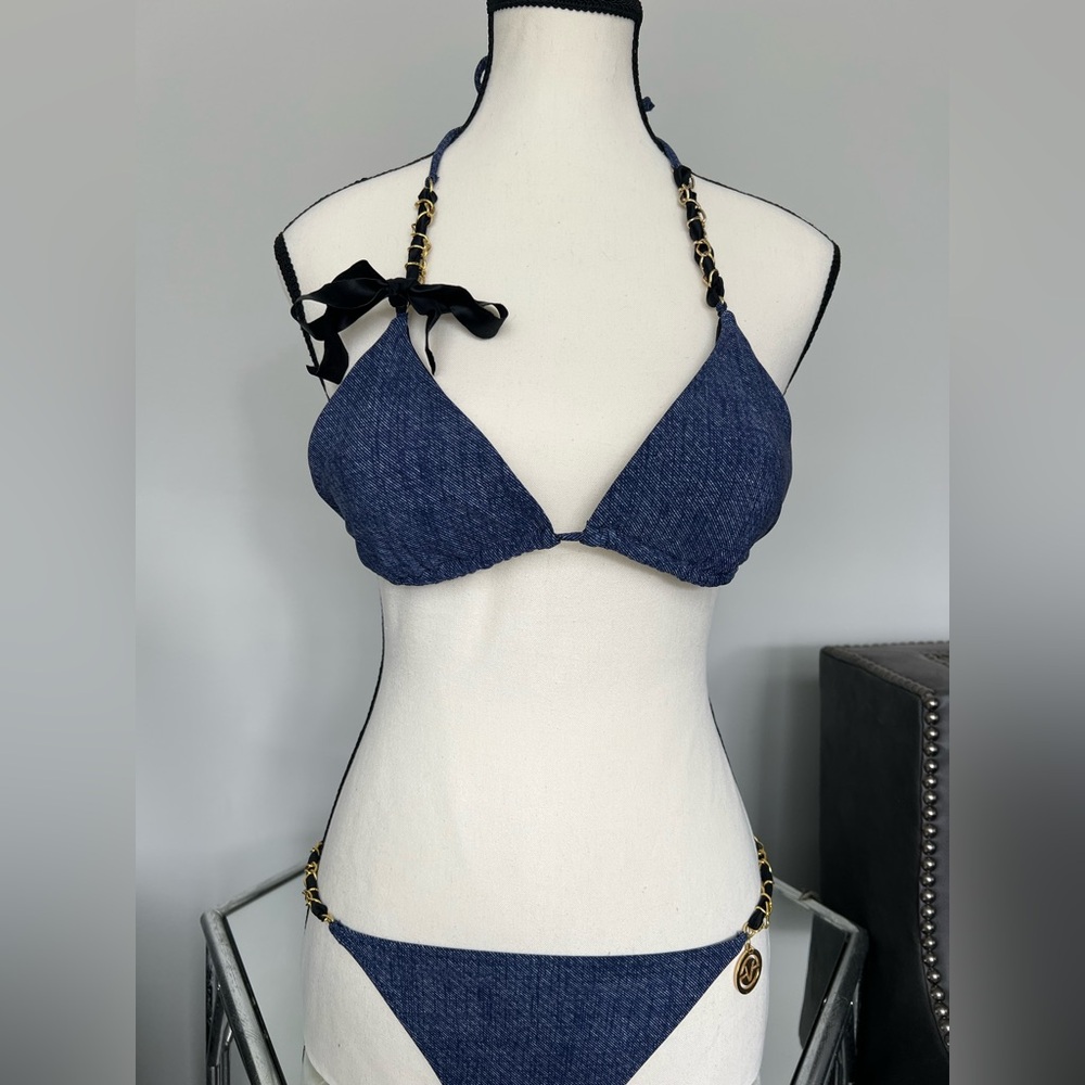 VS Faux Denim Bikini Set